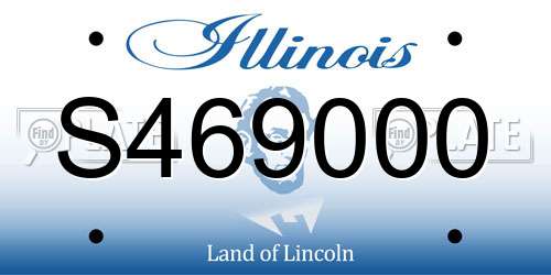 S469000 Illinois License Plate