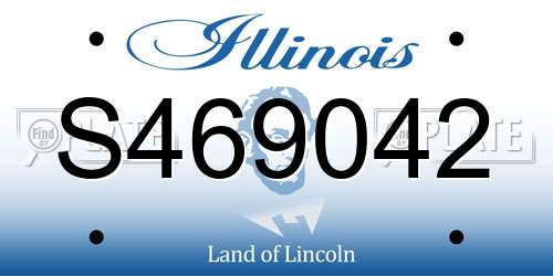 S469042 Illinois License Plate