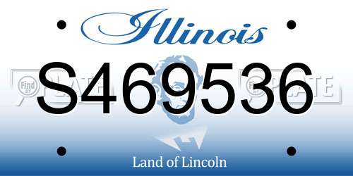 S469536 Illinois License Plate