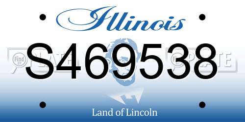 S469538 Illinois License Plate