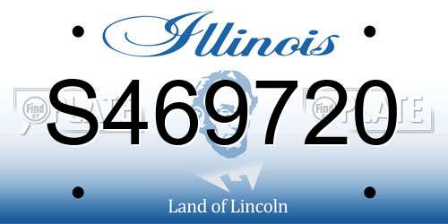 S469720 Illinois License Plate
