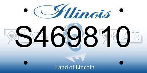 S469810 Illinois License Plate