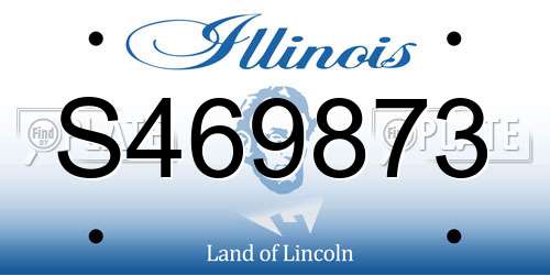 S469873 Illinois License Plate