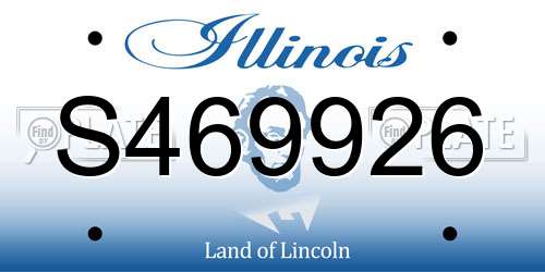S469926 Illinois License Plate