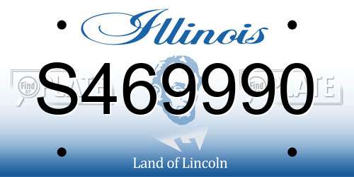 S469990 Illinois License Plate