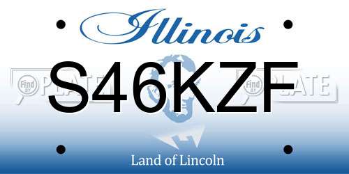 S46KZF Illinois License Plate