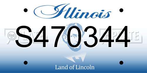 S470344 Illinois License Plate