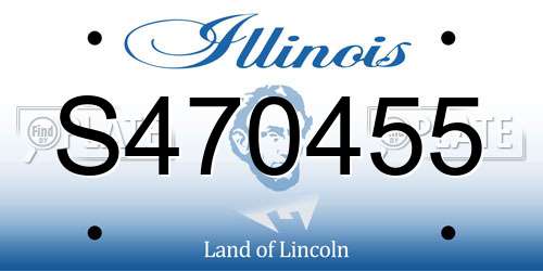 S470455 Illinois License Plate
