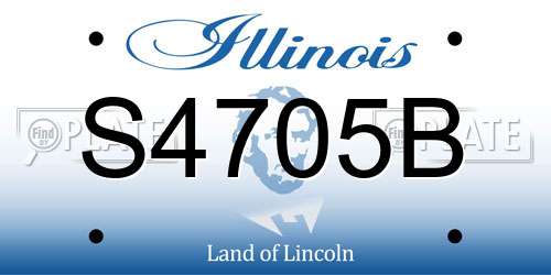 S4705B Illinois License Plate