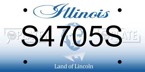 S4705S Illinois License Plate