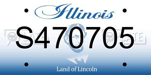 S470705 Illinois License Plate