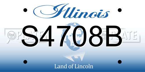 S4708B Illinois License Plate