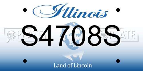 S4708S Illinois License Plate