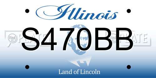 S470BB Illinois License Plate