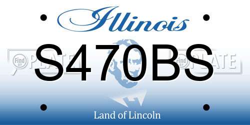 S470BS Illinois License Plate
