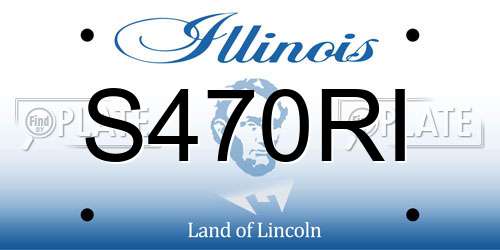 S470RI Illinois License Plate