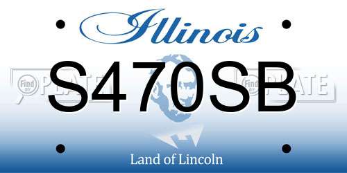 S470SB Illinois License Plate