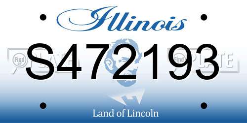 S472193 Illinois License Plate