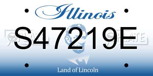 S47219E Illinois License Plate