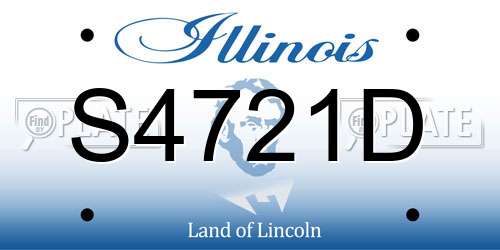 S4721D Illinois License Plate