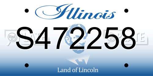 S472258 Illinois License Plate