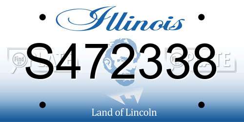S472338 Illinois License Plate