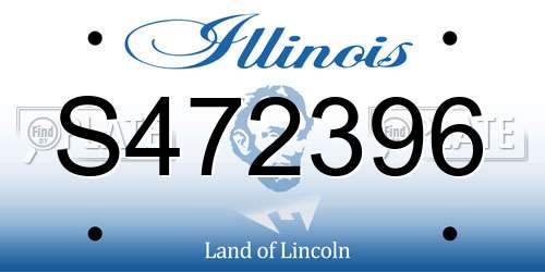 S472396 Illinois License Plate