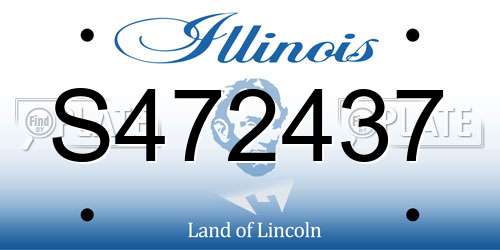 S472437 Illinois License Plate