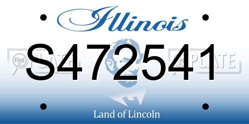 S472541 Illinois License Plate