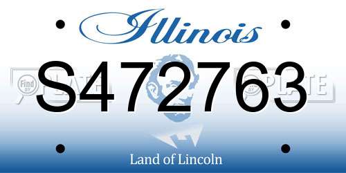 S472763 Illinois License Plate