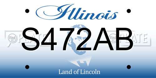 S472AB Illinois License Plate