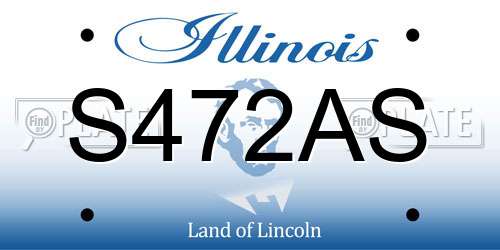 S472AS Illinois License Plate