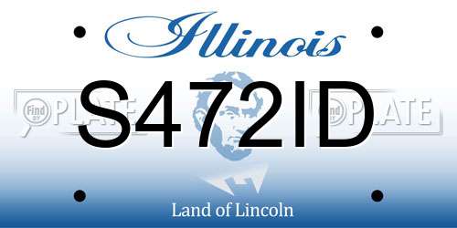 S472ID Illinois License Plate