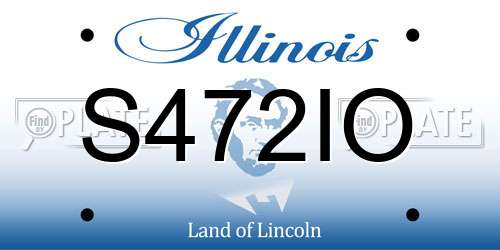 S472IO Illinois License Plate
