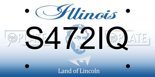 S472IQ Illinois License Plate