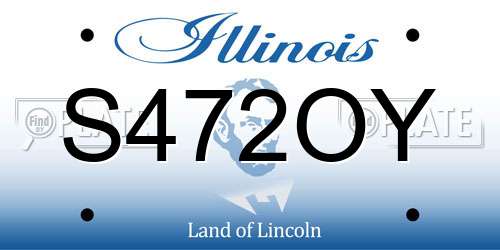 S472OY Illinois License Plate