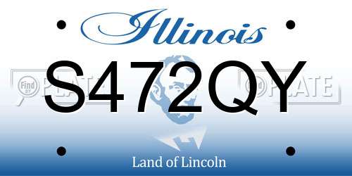 S472QY Illinois License Plate