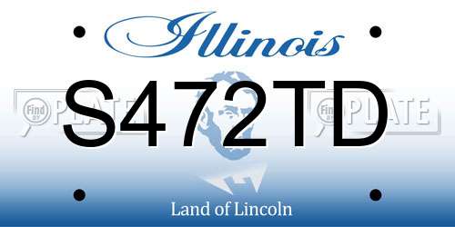 S472TD Illinois License Plate