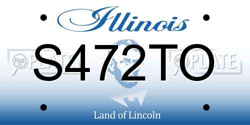 S472TO Illinois License Plate