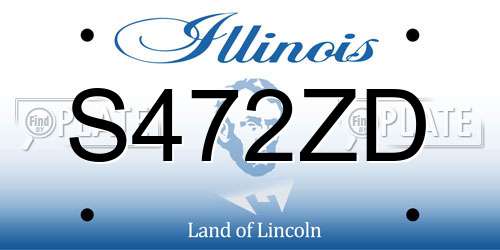 S472ZD Illinois License Plate