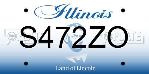 S472ZO Illinois License Plate