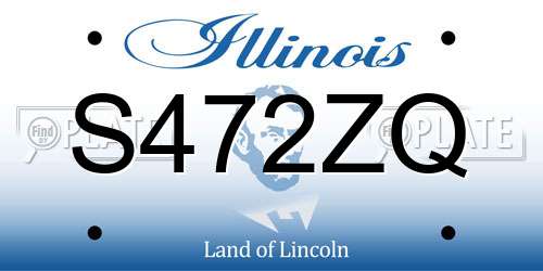 S472ZQ Illinois License Plate