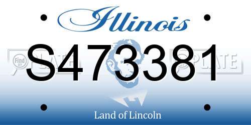 S473381 Illinois License Plate