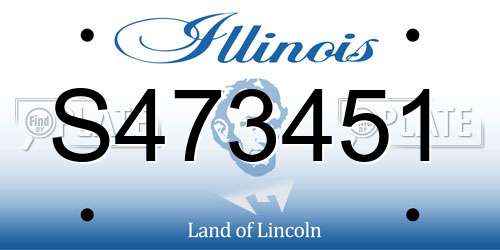 S473451 Illinois License Plate