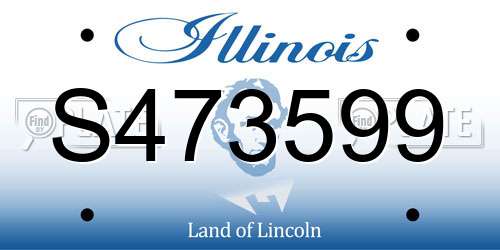 S473599 Illinois License Plate