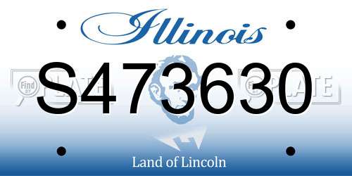 S473630 Illinois License Plate