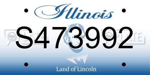S473992 Illinois License Plate