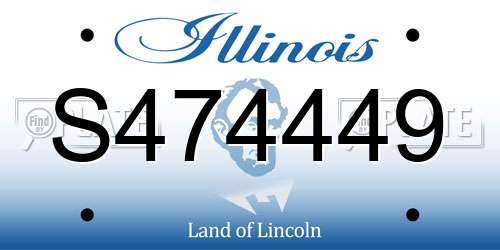 S474449 Illinois License Plate