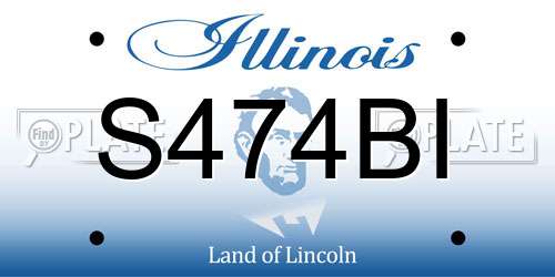 S474BI Illinois License Plate