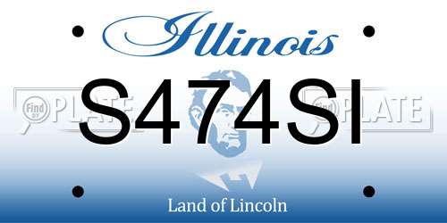 S474SI Illinois License Plate